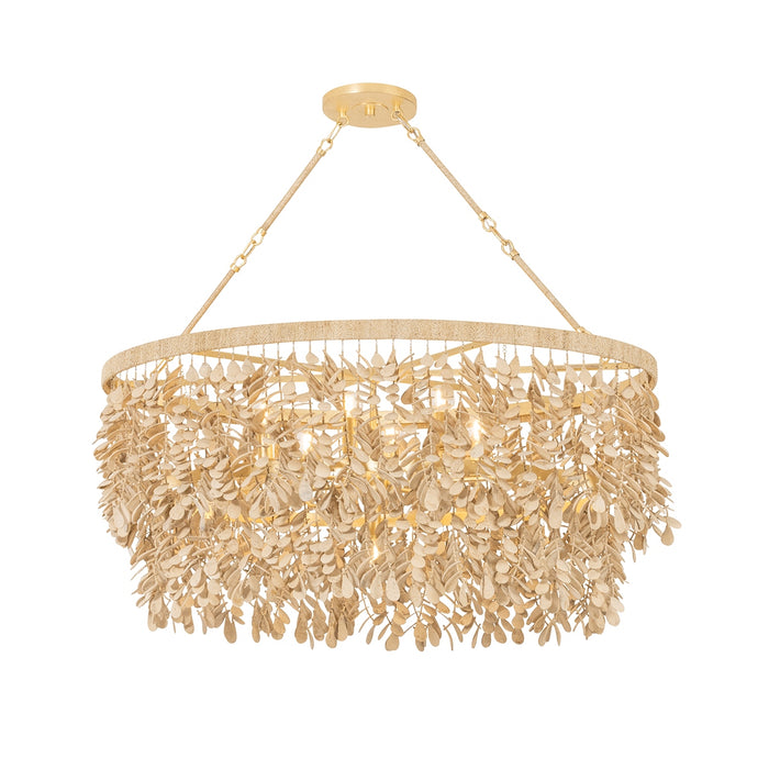 Corbett Lighting - 552-09-VGL - Nine Light Linear Pendant - Naxos - Vintage Gold Leaf