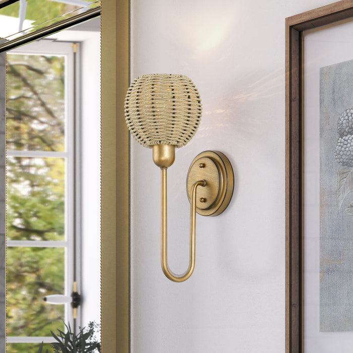 Livex Lighting - 13681-48 - One Light Wall Sconce - Summervine - Antique Gold Leaf