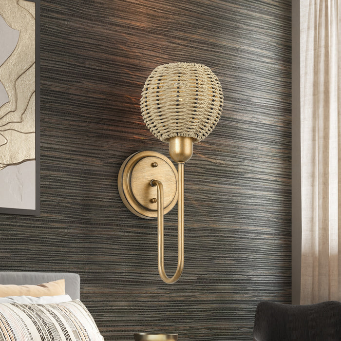 Livex Lighting - 13681-48 - One Light Wall Sconce - Summervine - Antique Gold Leaf