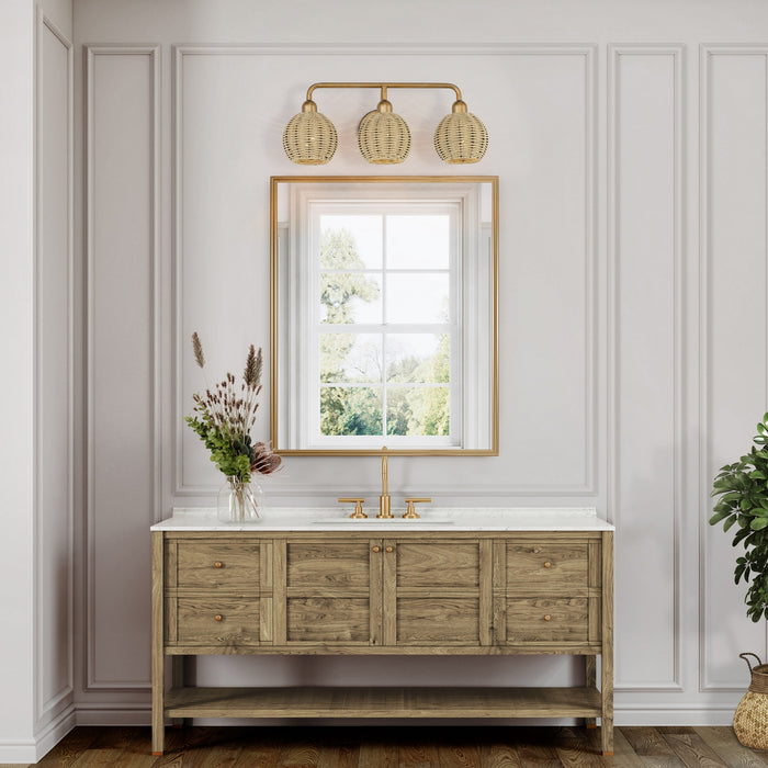 Livex Lighting - 13683-48 - Three Light Vanity - Summervine - Antique Gold Leaf