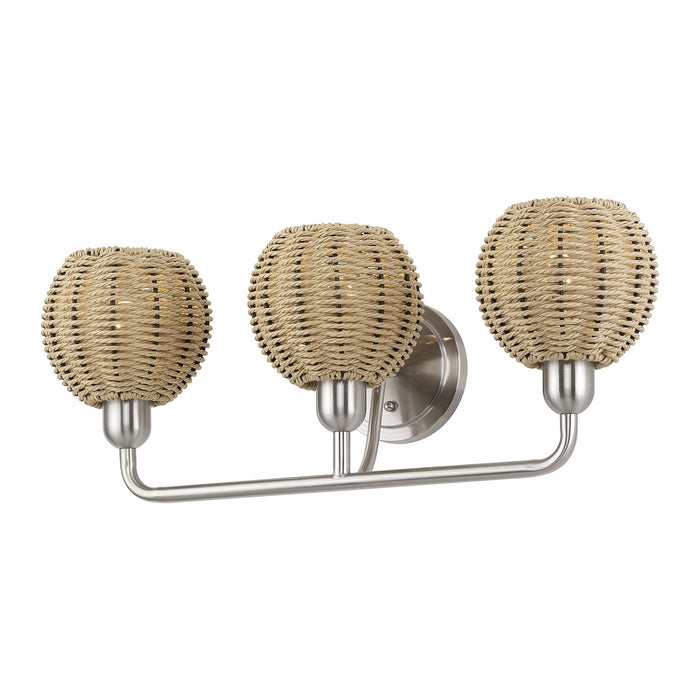 Livex Lighting - 13683-91 - Three Light Vanity - Summervine - Brushed Nickel