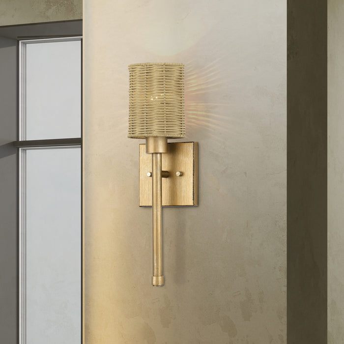 Livex Lighting - 13701-48 - One Light Wall Sconce - Weavington - Antique Gold Leaf