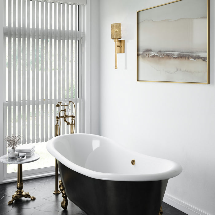 Livex Lighting - 13701-48 - One Light Wall Sconce - Weavington - Antique Gold Leaf