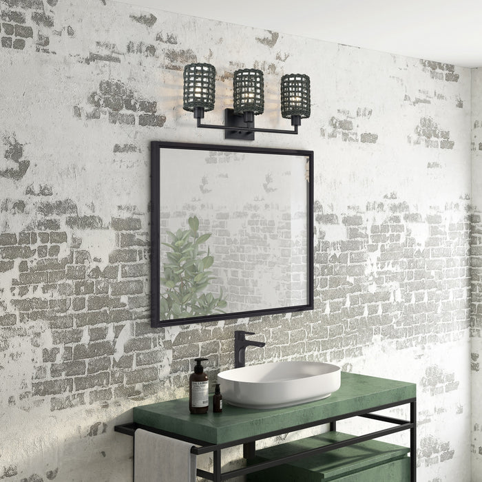 Livex Lighting - 14043-04 - Three Light Vanity - Twinewell - Black