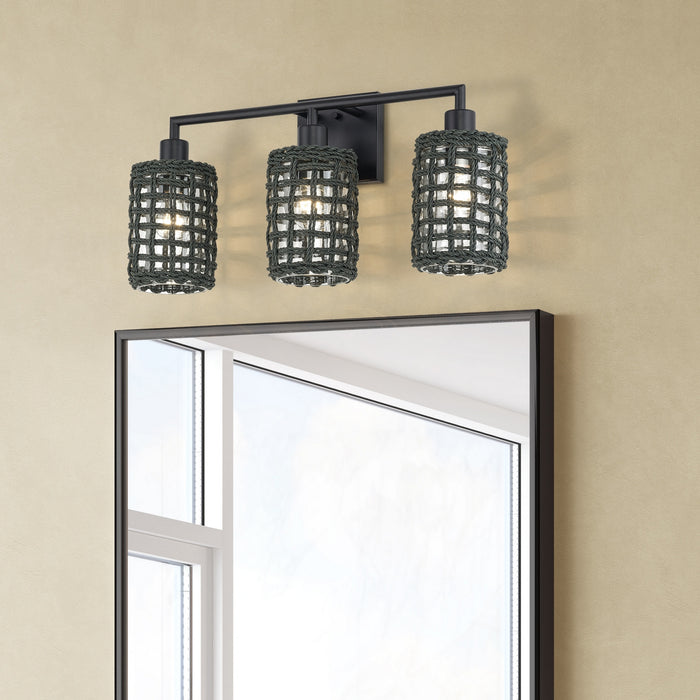 Livex Lighting - 14043-04 - Three Light Vanity - Twinewell - Black