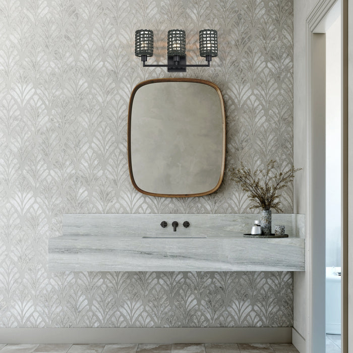 Livex Lighting - 14043-04 - Three Light Vanity - Twinewell - Black