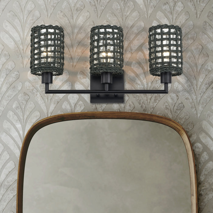 Livex Lighting - 14043-04 - Three Light Vanity - Twinewell - Black