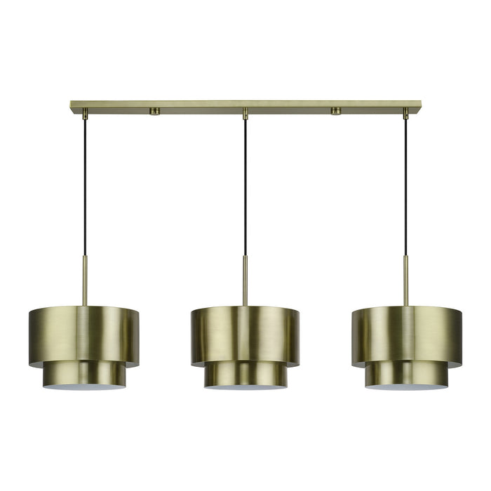 Livex Lighting - 40053-01 - Three Light Linear Chandelier - Zolana - Antique Brass