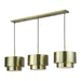 Livex Lighting - 40053-01 - Three Light Linear Chandelier - Zolana - Antique Brass