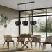 Livex Lighting - 40053-04 - Three Light Linear Chandelier - Zolana - Black