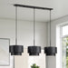 Livex Lighting - 40053-04 - Three Light Linear Chandelier - Zolana - Black
