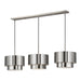 Livex Lighting - 40053-91 - Three Light Linear Chandelier - Zolana - Brushed Nickel