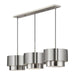 Livex Lighting - 40053-91 - Three Light Linear Chandelier - Zolana - Brushed Nickel