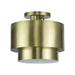 Livex Lighting - 40054-01 - Two Light Semi-Flush Mount - Zolana - Antique Brass