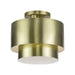 Livex Lighting - 40054-01 - Two Light Semi-Flush Mount - Zolana - Antique Brass