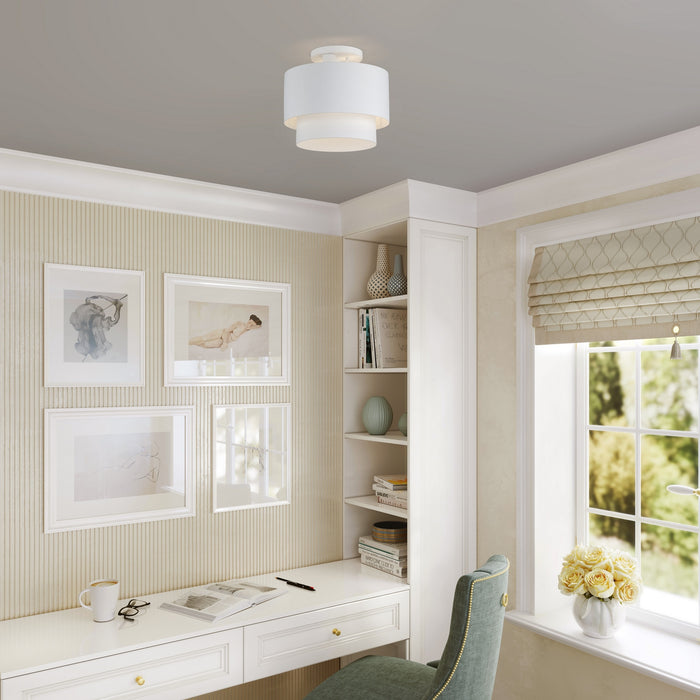 Livex Lighting - 40054-03 - Two Light Semi-Flush Mount - Zolana - White