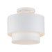Livex Lighting - 40054-03 - Two Light Semi-Flush Mount - Zolana - White