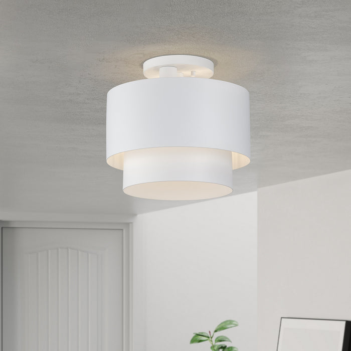 Livex Lighting - 40054-03 - Two Light Semi-Flush Mount - Zolana - White