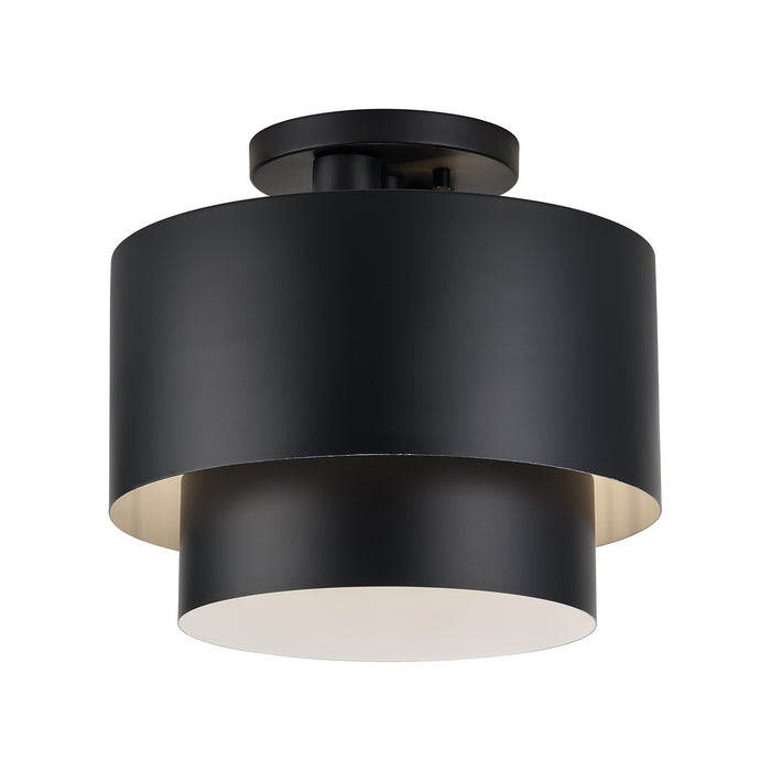 Livex Lighting - 40054-04 - Two Light Semi-Flush Mount - Zolana - Black