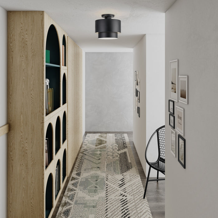 Livex Lighting - 40054-04 - Two Light Semi-Flush Mount - Zolana - Black