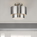 Livex Lighting - 40054-91 - Two Light Semi-Flush Mount - Zolana - Brushed Nickel