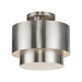 Livex Lighting - 40054-91 - Two Light Semi-Flush Mount - Zolana - Brushed Nickel