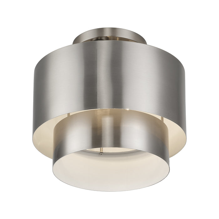 Livex Lighting - 40054-91 - Two Light Semi-Flush Mount - Zolana - Brushed Nickel