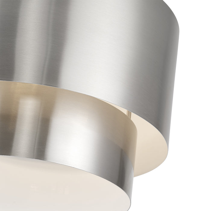 Livex Lighting - 40054-91 - Two Light Semi-Flush Mount - Zolana - Brushed Nickel
