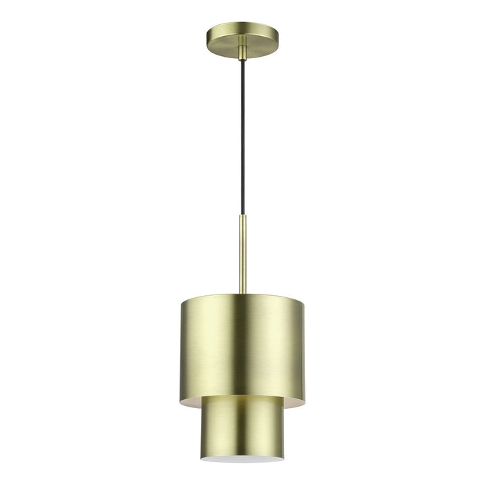 Livex Lighting - 40058-01 - One Light Mini Pendant - Zolana - Antique Brass