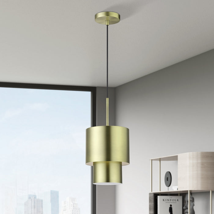 Livex Lighting - 40058-01 - One Light Mini Pendant - Zolana - Antique Brass