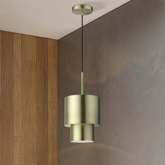 Livex Lighting - 40058-01 - One Light Mini Pendant - Zolana - Antique Brass