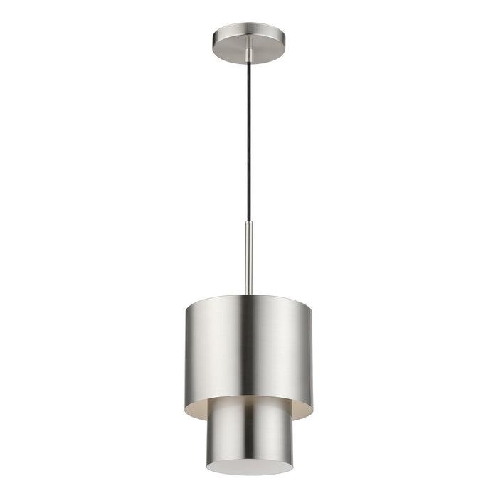 Livex Lighting - 40058-91 - One Light Mini Pendant - Zolana - Brushed Nickel