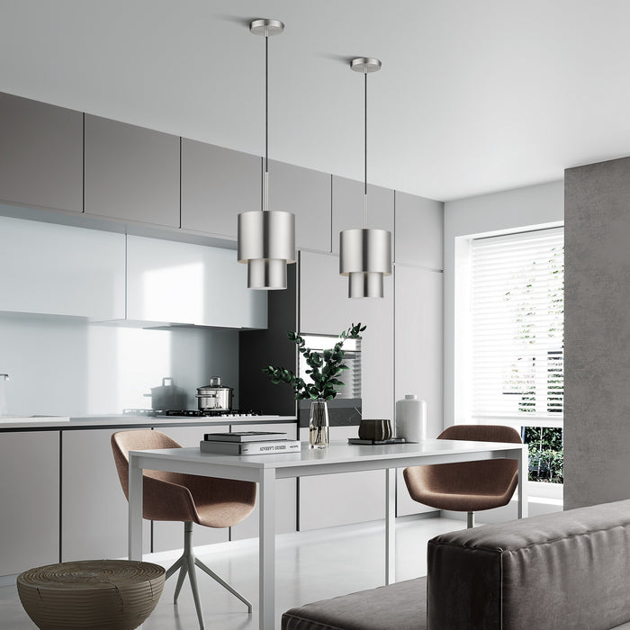 Livex Lighting - 40058-91 - One Light Mini Pendant - Zolana - Brushed Nickel