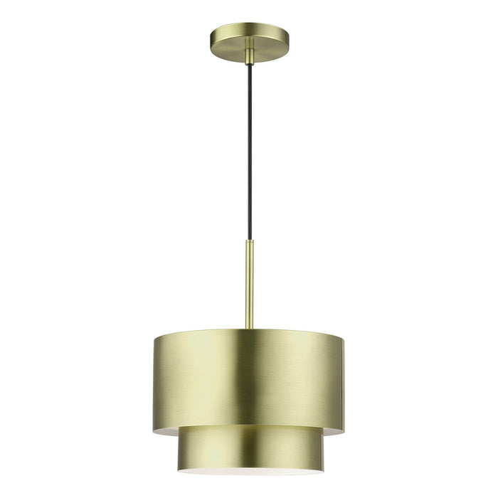 Livex Lighting - 40059-01 - One Light Pendant - Zolana - Antique Brass