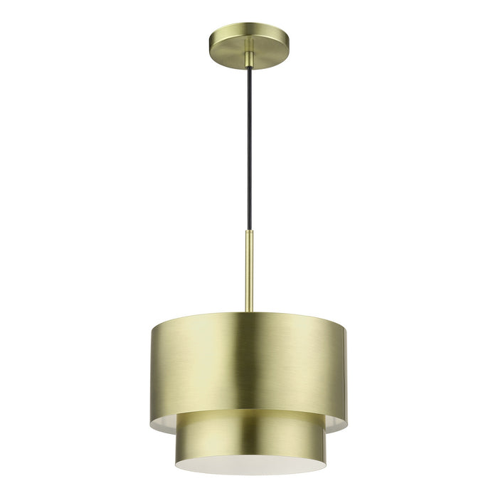 Livex Lighting - 40059-01 - One Light Pendant - Zolana - Antique Brass