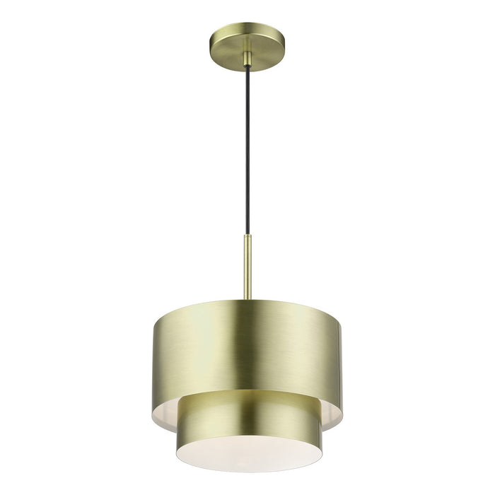 Livex Lighting - 40059-01 - One Light Pendant - Zolana - Antique Brass
