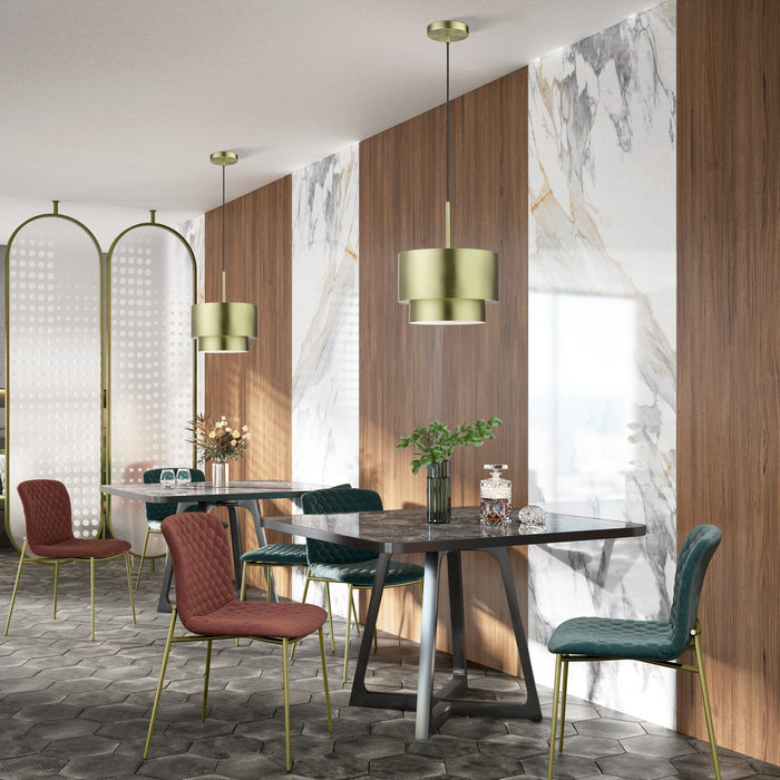 Livex Lighting - 40059-01 - One Light Pendant - Zolana - Antique Brass