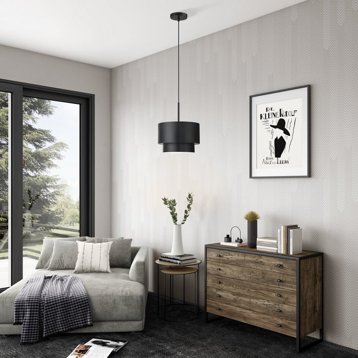 Livex Lighting - 40059-04 - One Light Pendant - Zolana - Black