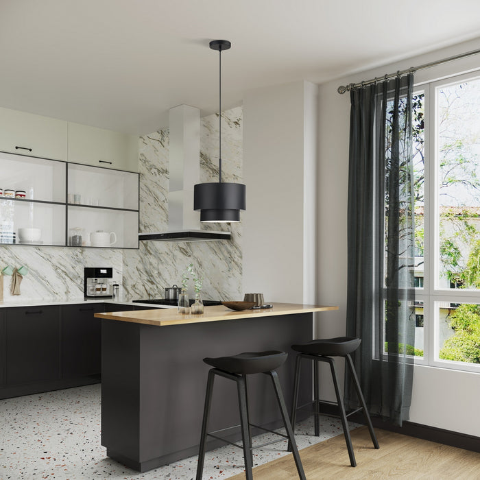 Livex Lighting - 40059-04 - One Light Pendant - Zolana - Black