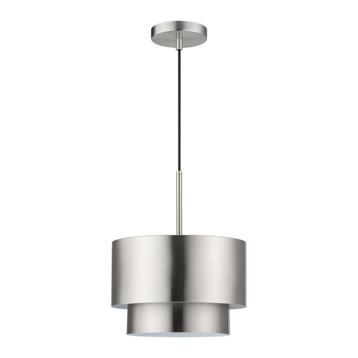 Livex Lighting - 40059-91 - One Light Pendant - Zolana - Brushed Nickel