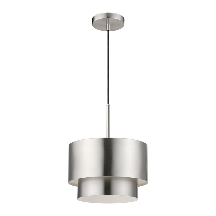 Livex Lighting - 40059-91 - One Light Pendant - Zolana - Brushed Nickel