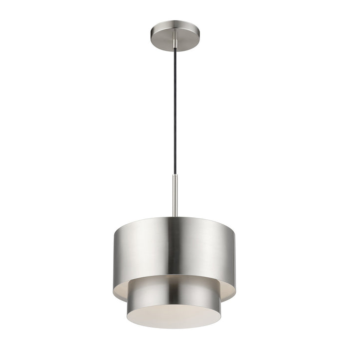 Livex Lighting - 40059-91 - One Light Pendant - Zolana - Brushed Nickel