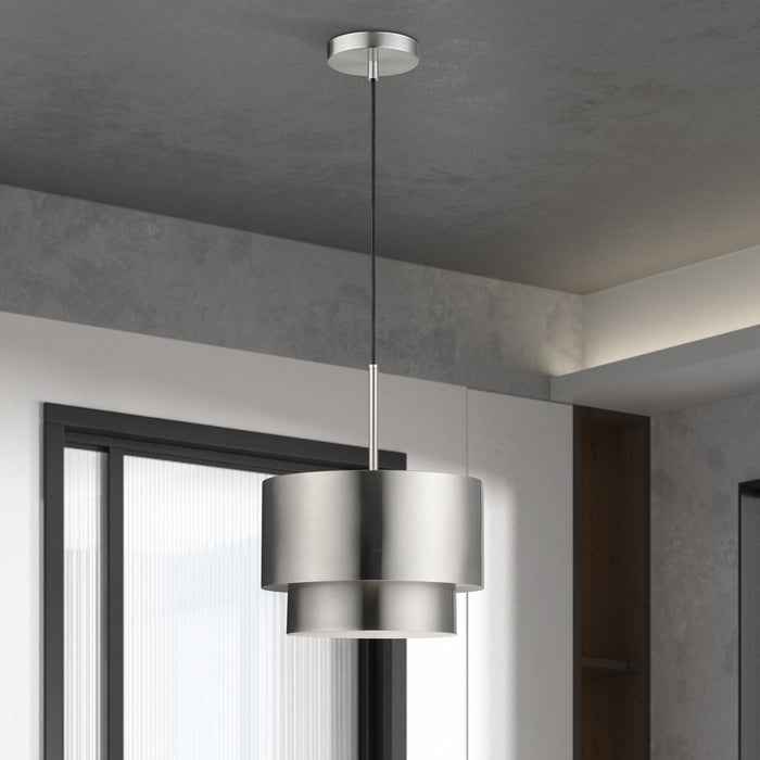 Livex Lighting - 40059-91 - One Light Pendant - Zolana - Brushed Nickel