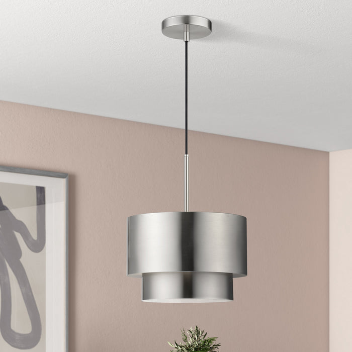 Livex Lighting - 40059-91 - One Light Pendant - Zolana - Brushed Nickel