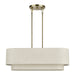 Livex Lighting - 41933-01 - Three Light Linear Chandelier - Manorwood - Antique Brass