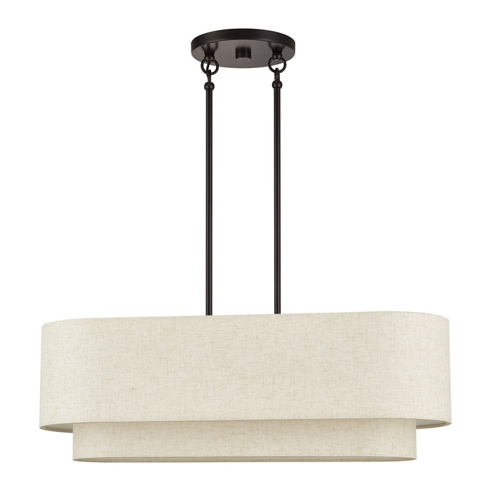 Livex Lighting - 41933-92 - Three Light Linear Chandelier - Manorwood - English Bronze