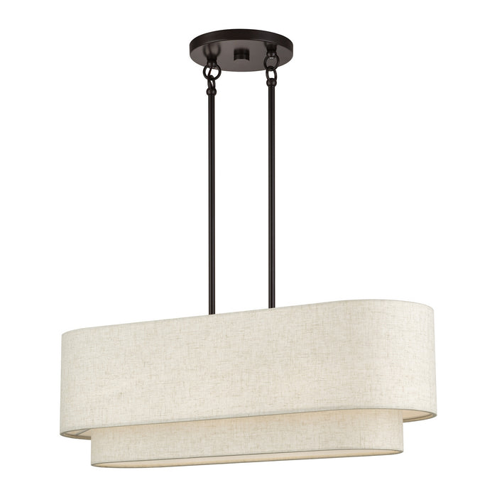 Livex Lighting - 41933-92 - Three Light Linear Chandelier - Manorwood - English Bronze