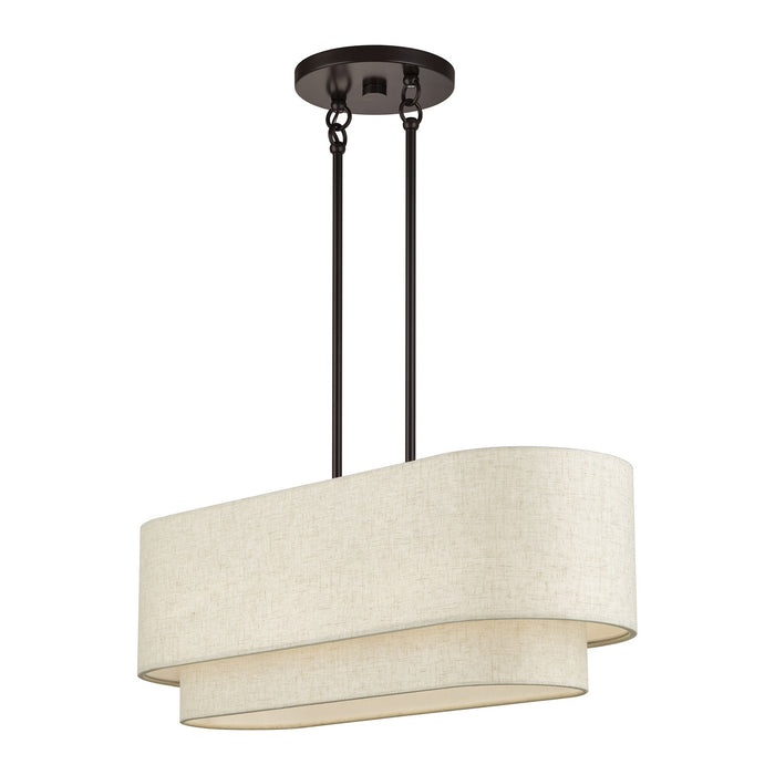 Livex Lighting - 41933-92 - Three Light Linear Chandelier - Manorwood - English Bronze