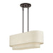 Livex Lighting - 41933-92 - Three Light Linear Chandelier - Manorwood - English Bronze