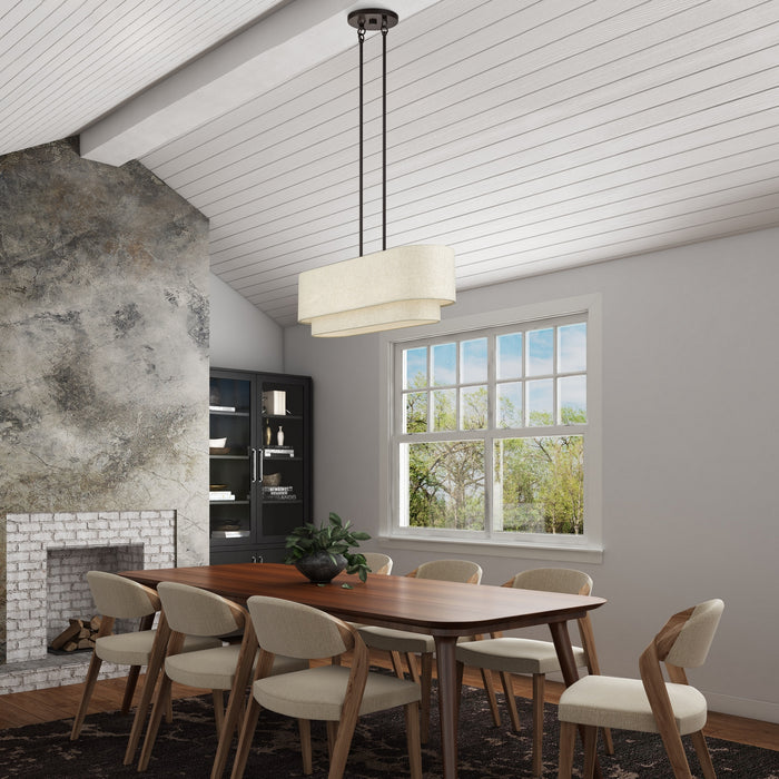 Livex Lighting - 41933-92 - Three Light Linear Chandelier - Manorwood - English Bronze